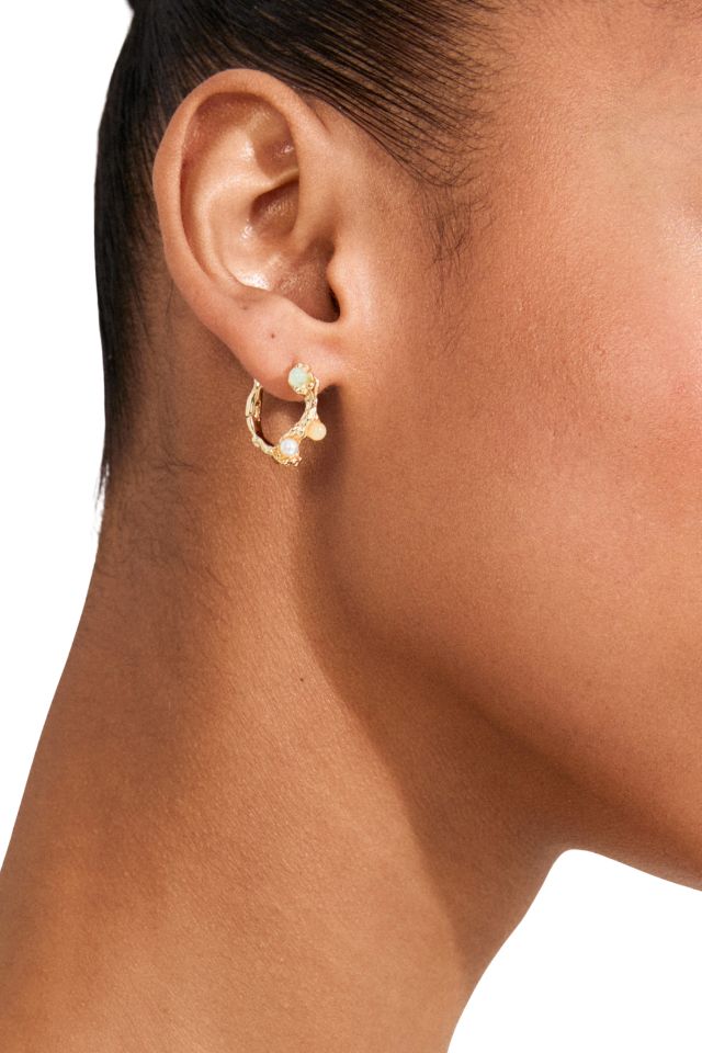 Iris Hoop Earrings - Sand