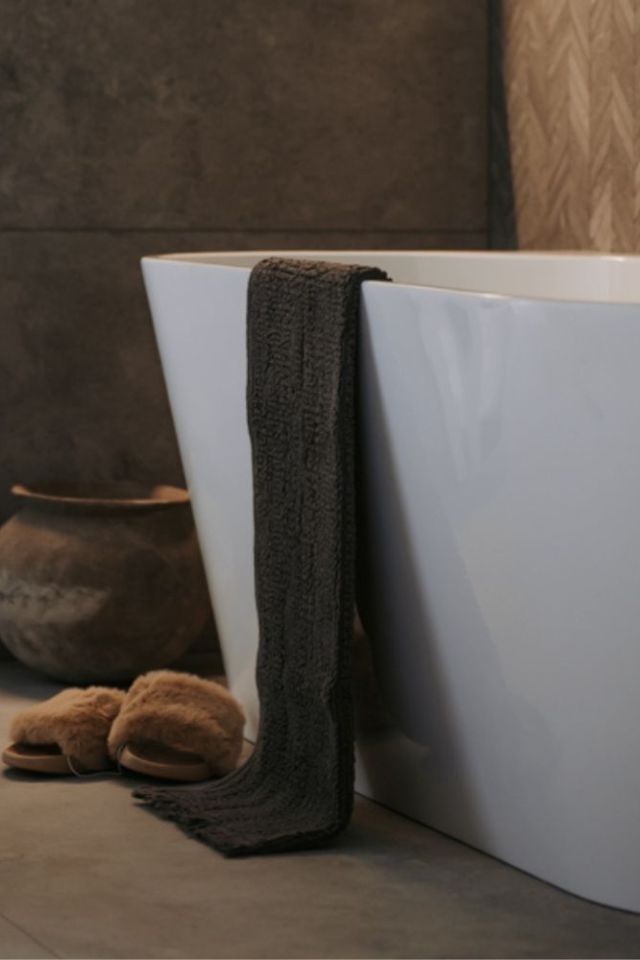 Lisbon Double Bath Mat - Slate