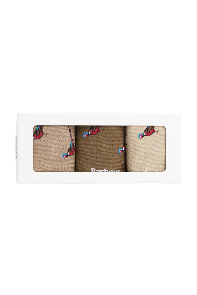 Pheasant Socks Gift Box - Trench/Beech Mix
