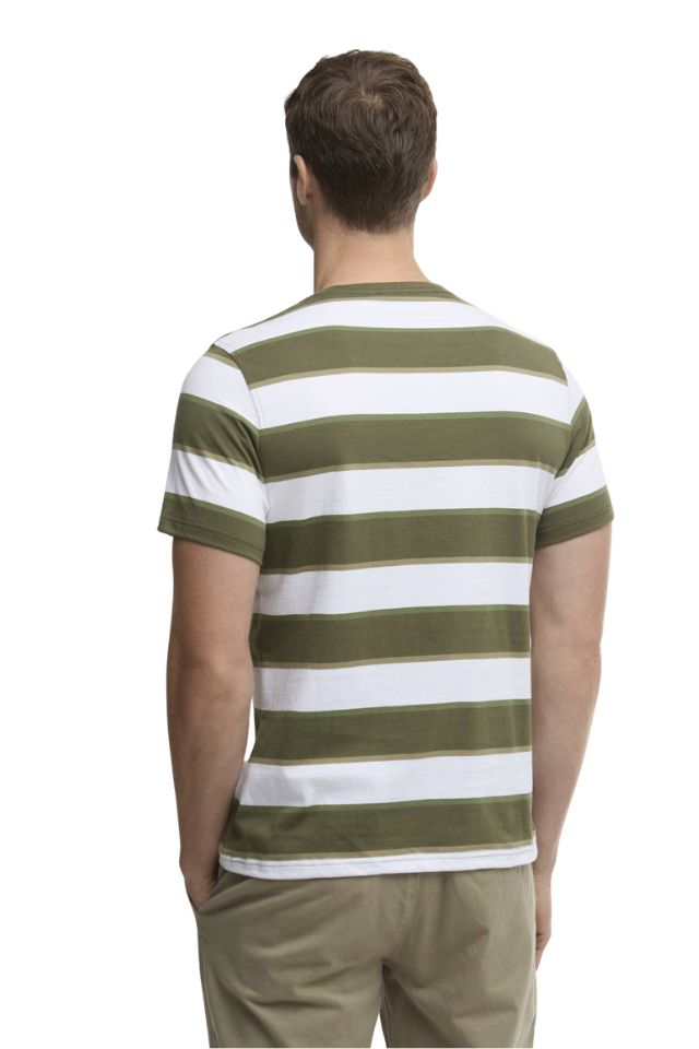 Meldon Stripe Tshirt - Olive