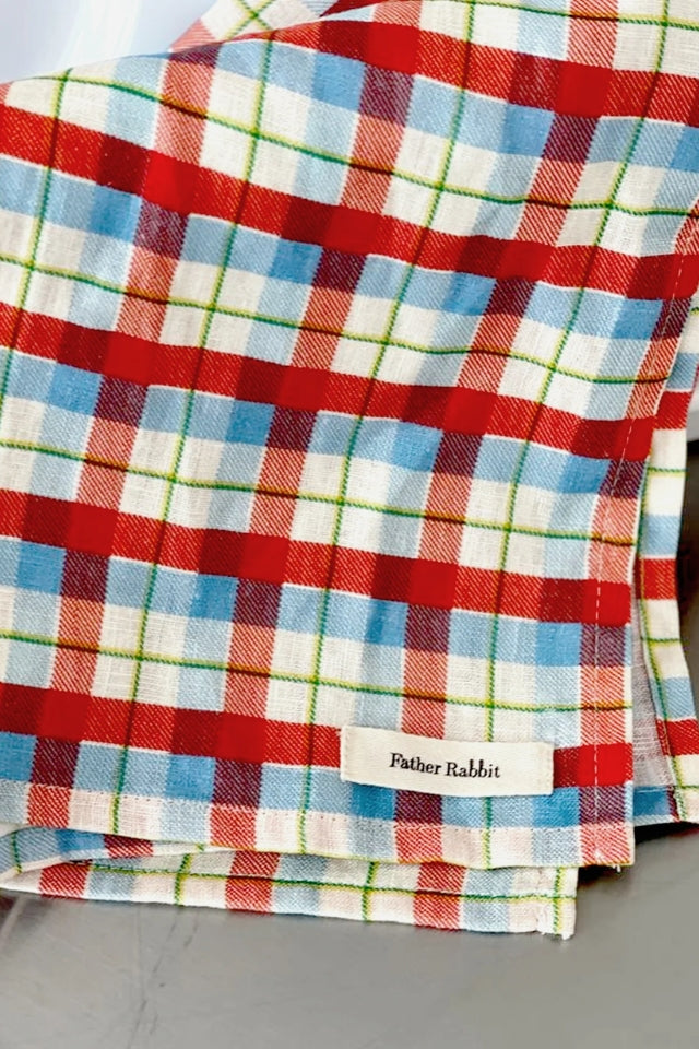 Tea Towel - Cherry Blue Tartan