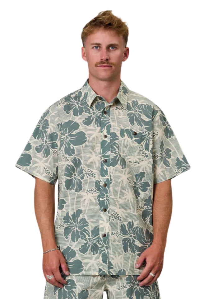 Aloha Shirt - Yellow Palms