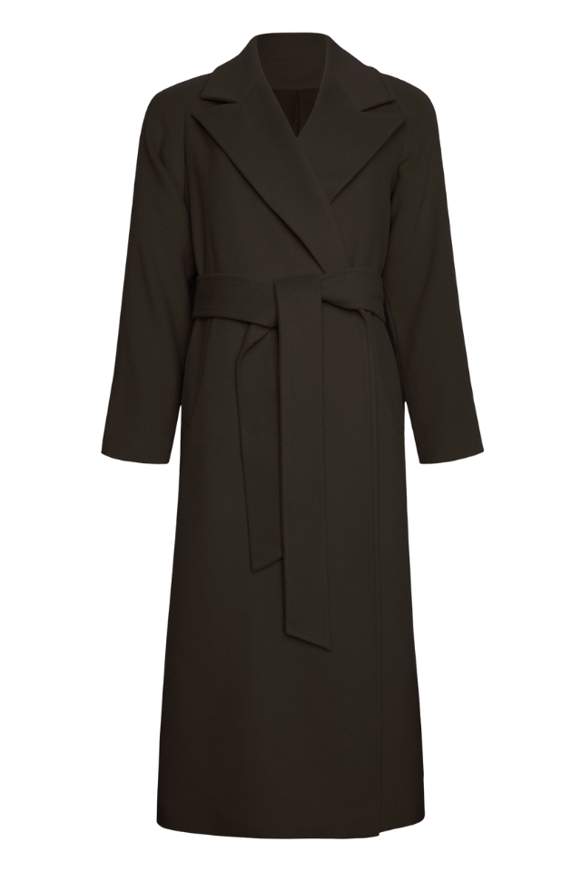 Chief Wool Belted Wrap Coat