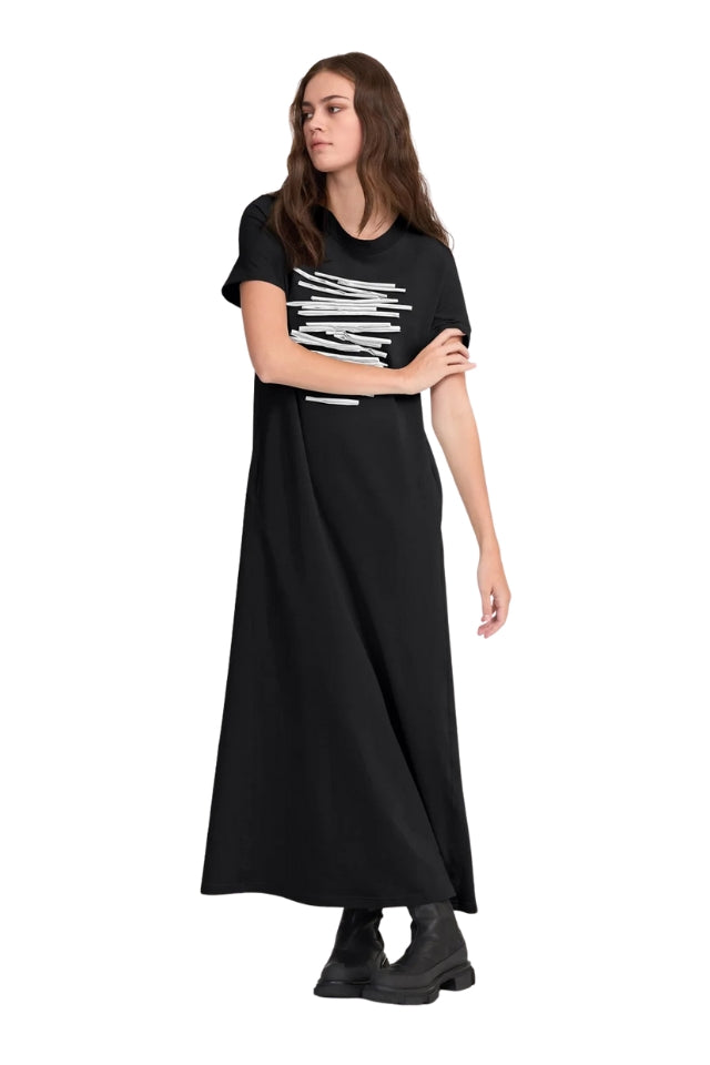 Strand Dress - Black/Ivory