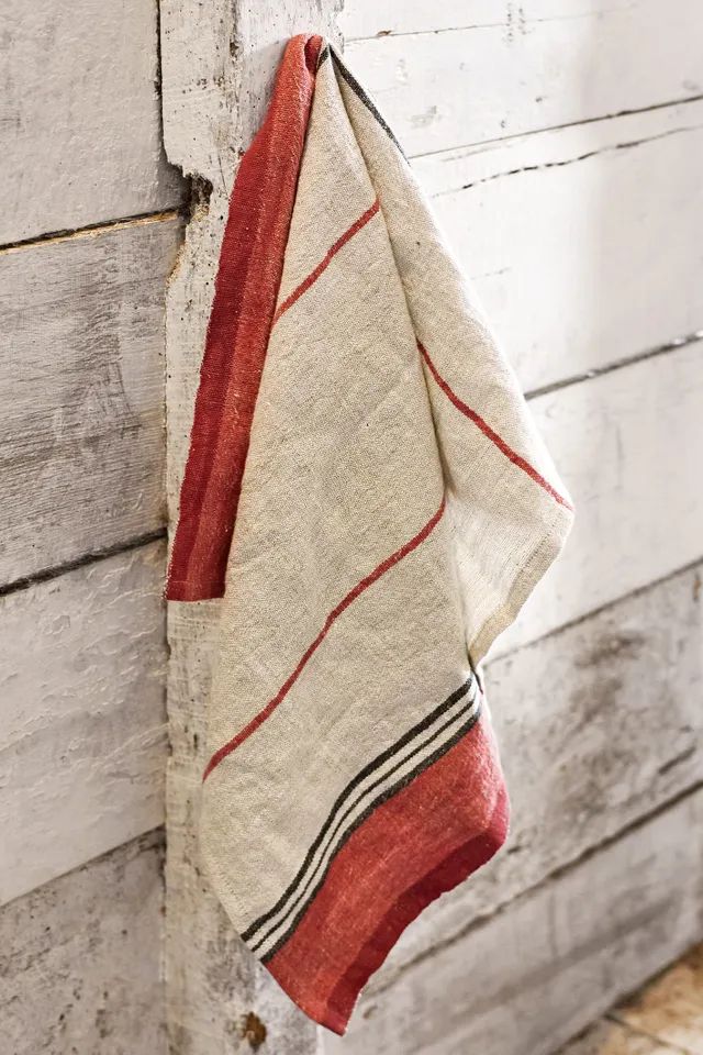 Selvedge Stripe Linen Teatowel