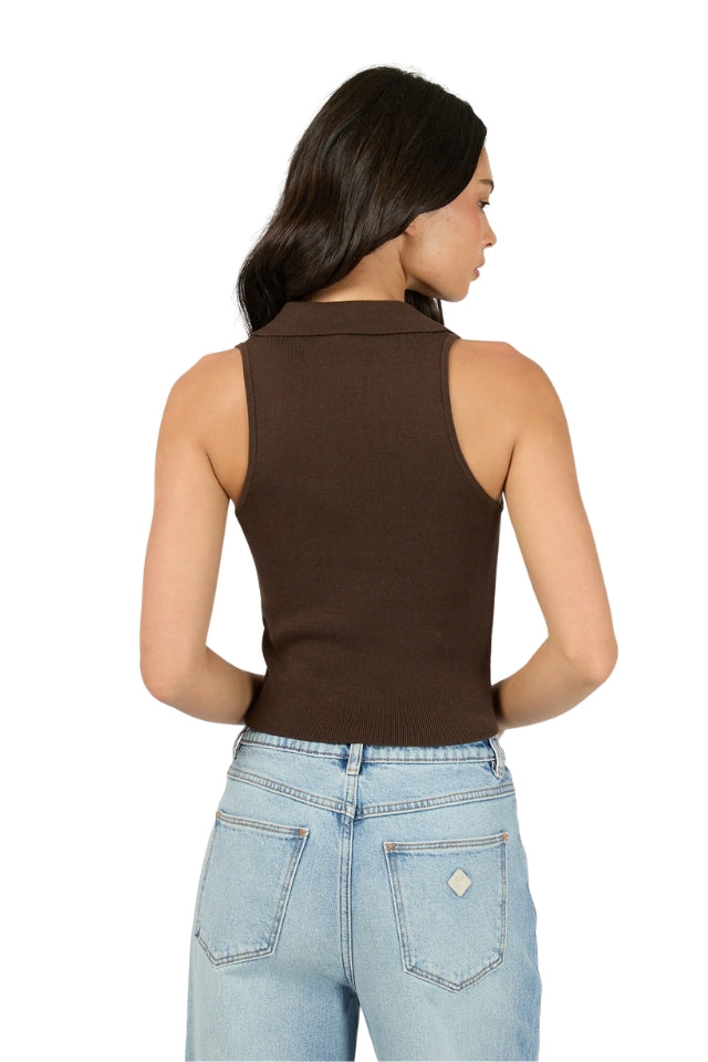 Carrie Knit Top - Brown