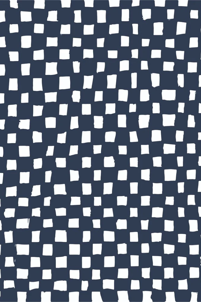 Hand-drawn Checkers Tea Towel
