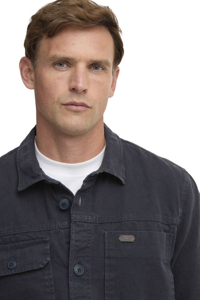 Lingfield Canvas Overshirt - Navy