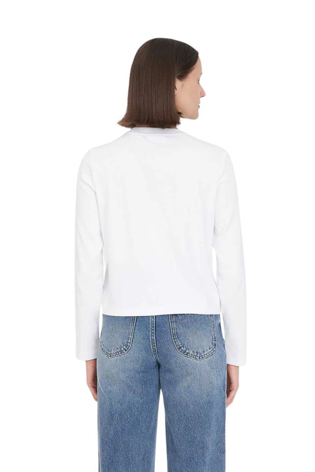 Classic L/S Tee/ 3 Ball - White