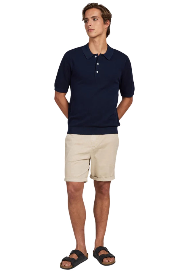 Riley Knit Polo - Navy