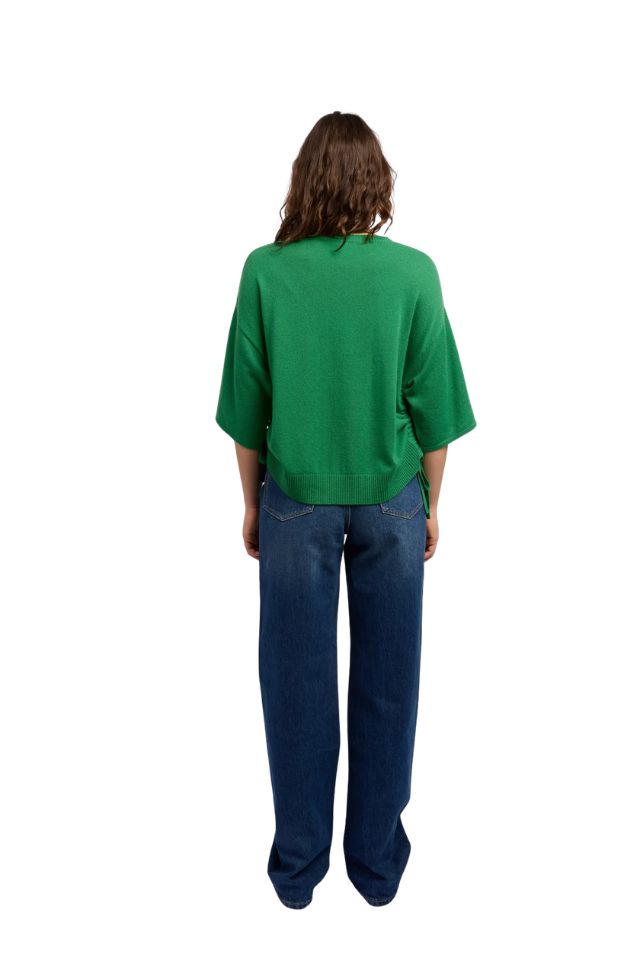 Agnes Drawstring Tee - Emerald
