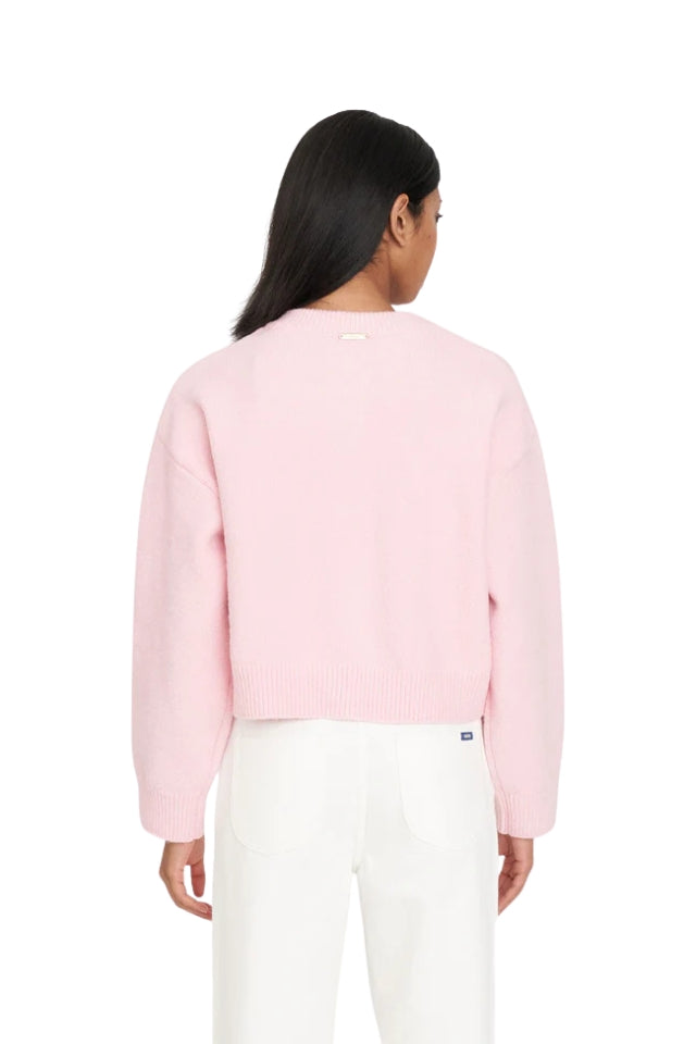 Elle Crop Cardigan - Pale Rose