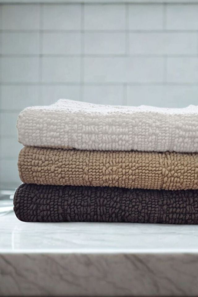 Lisbon Double Bath Mat - Slate