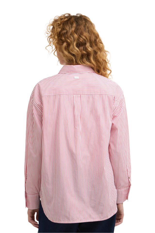 Polly Striped Shirt - Poppy Red Stripe