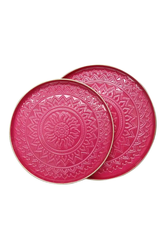 Aztec Cotton Tray - Pink