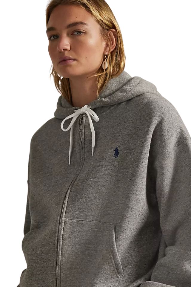 Fleece Full-Zip Hoodie - Grey
