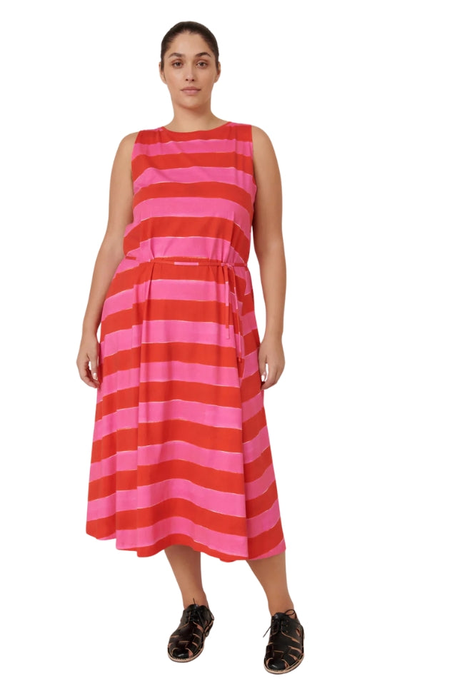 Tank Swing Dress - Painted Stripe