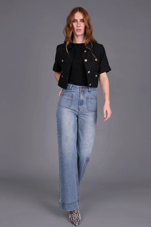 Boucle Short Sleeve Blazer