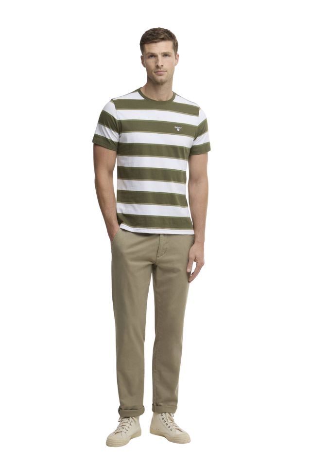 Meldon Stripe Tshirt - Olive