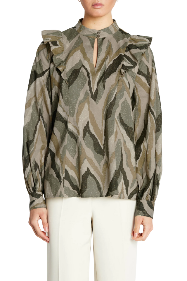 Aster Ziska Shirt - Green Print
