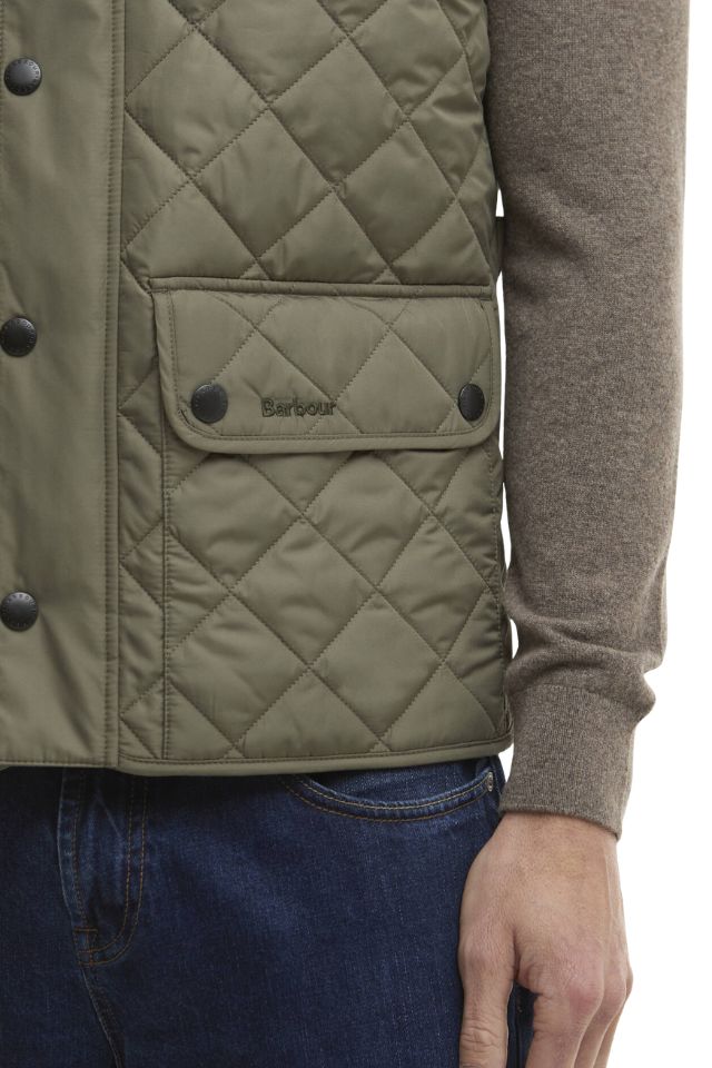 New Lowerdale Quilted Gilet - Dusty Olive