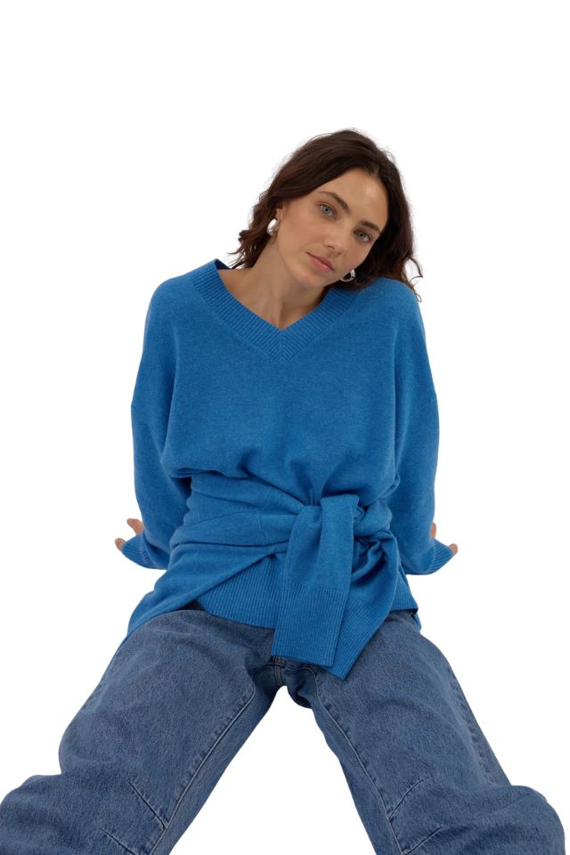 Mabel V-Neck Jumper - Capri
