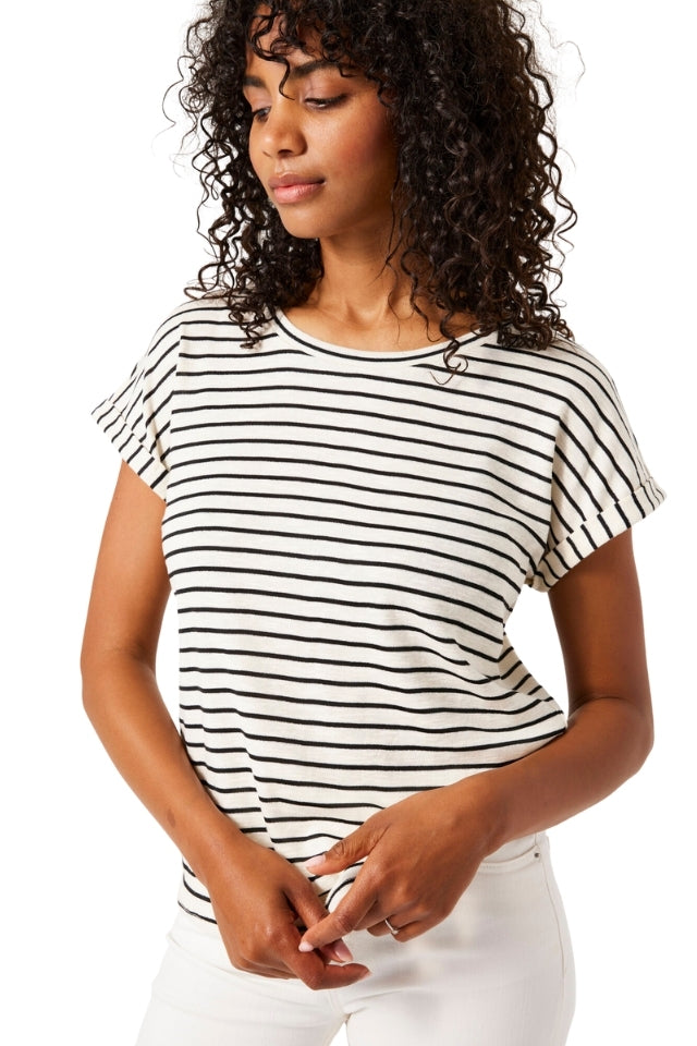Narrow Stripe Tee - Black