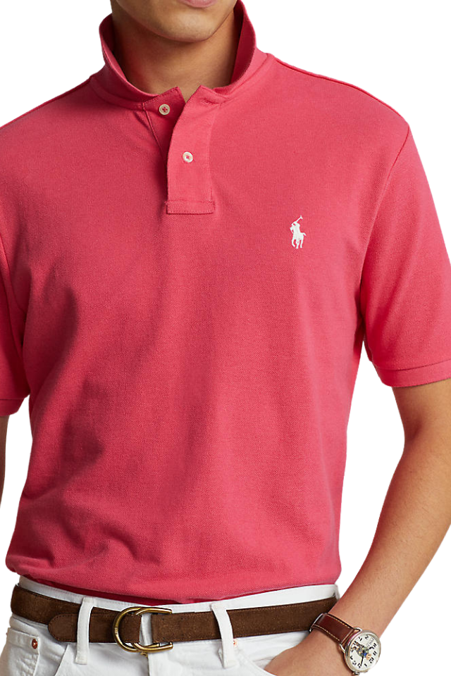 The Iconic Mesh Polo Shirt - Hot Pink
