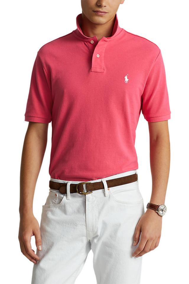 The Iconic Mesh Polo Shirt - Hot Pink