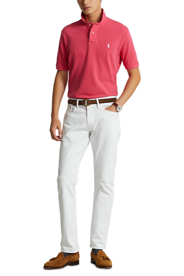 The Iconic Mesh Polo Shirt - Hot Pink