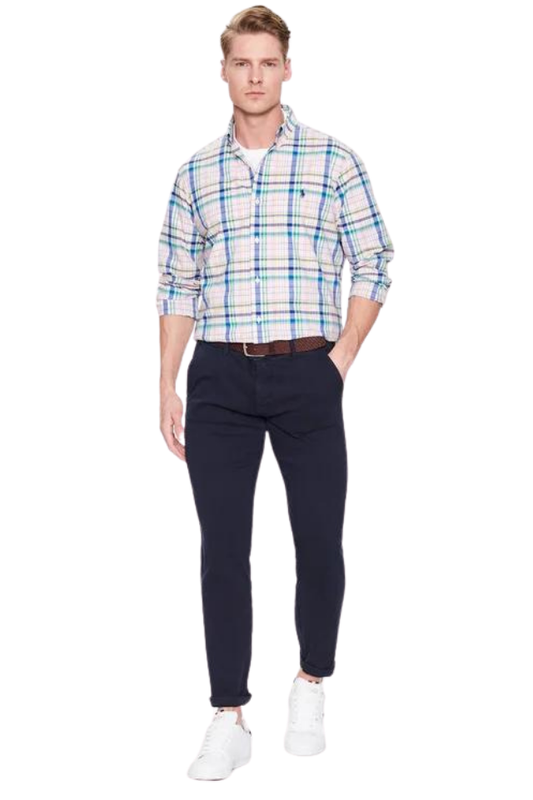 Plaid Stretch Poplin Shirt