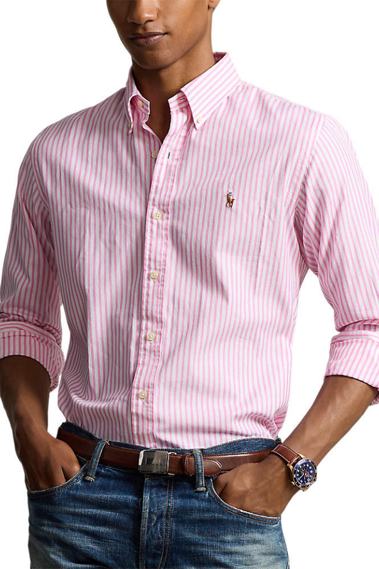 Striped Stretch Oxford Shirt