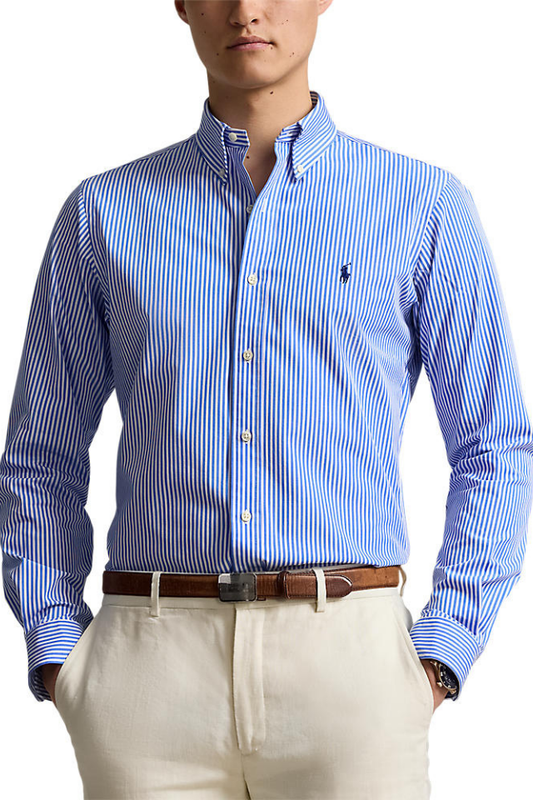 Striped Stretch Poplin Shirt