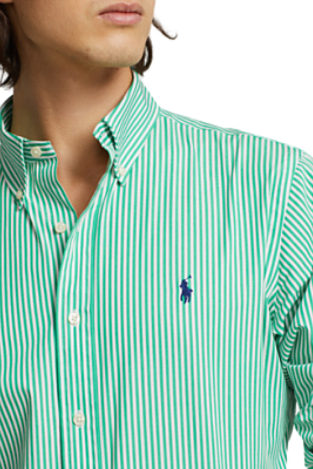 Striped Stretch Poplin Shirt
