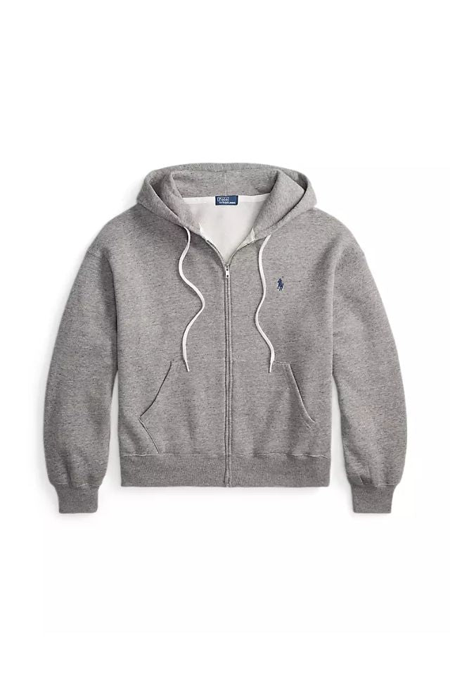 Fleece Full-Zip Hoodie - Grey
