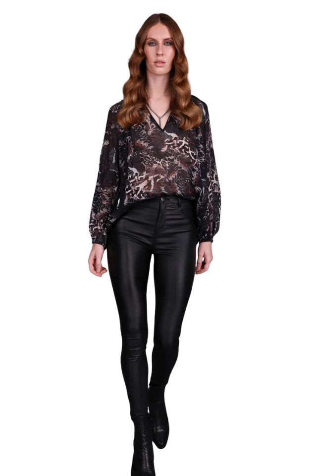 Madam Butterfly Print Top