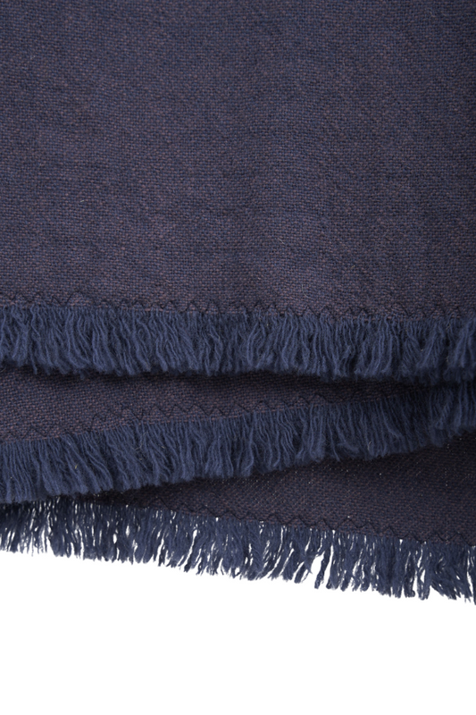 Oslo Lambswool Oxford Throw - Blue Lupin