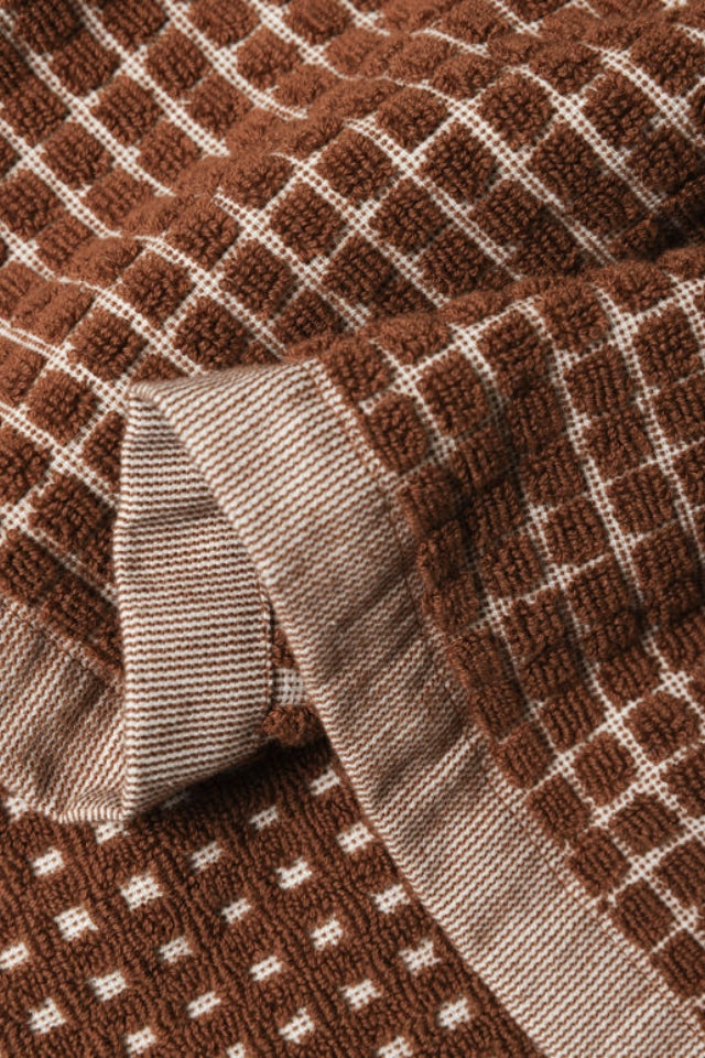 Nero Cotton Face Cloth - Paprika/Cream