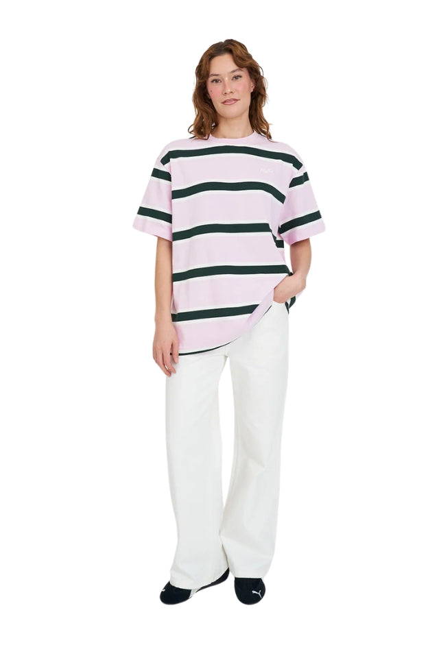 Brooklyn Relax Tee - Green/Pink