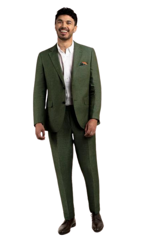 Hawker Linen Blazer - Forest Green