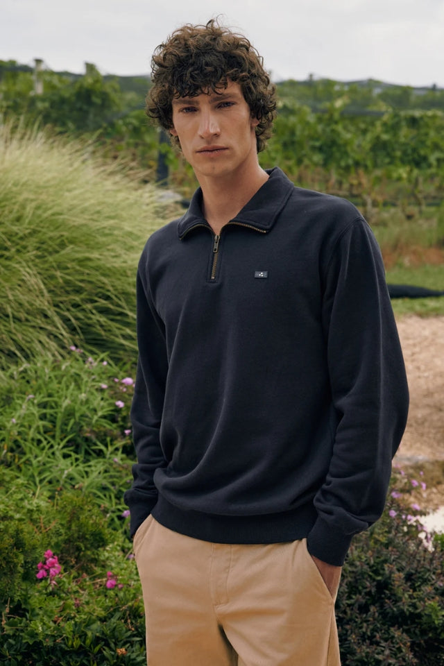Classic 1/4 Zip Jersey/ 3 Ball - Navy