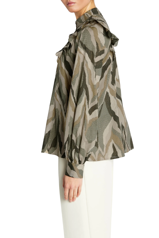 Aster Ziska Shirt - Green Print