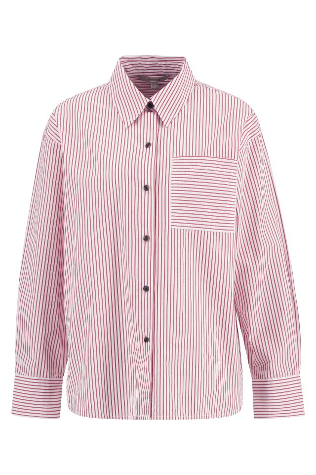 Polly Striped Shirt - Poppy Red Stripe