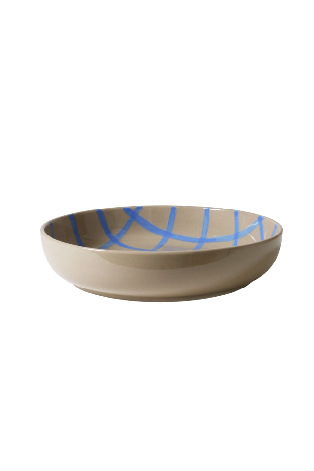 Salad Bowl - Coastal Junction Stone W/Blue Handbrush