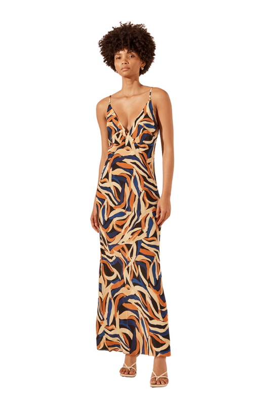 Palma Silk Plunge Slip Maxi Dress