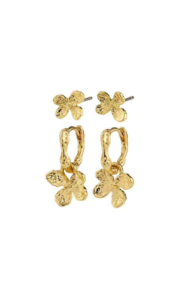 Ajani Earrings 2-In-1 Set - Gold Plated