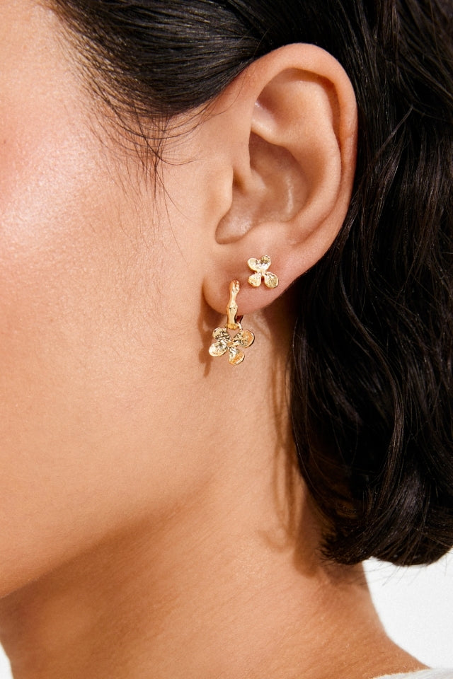 Ajani Earrings 2-In-1 Set - Gold Plated