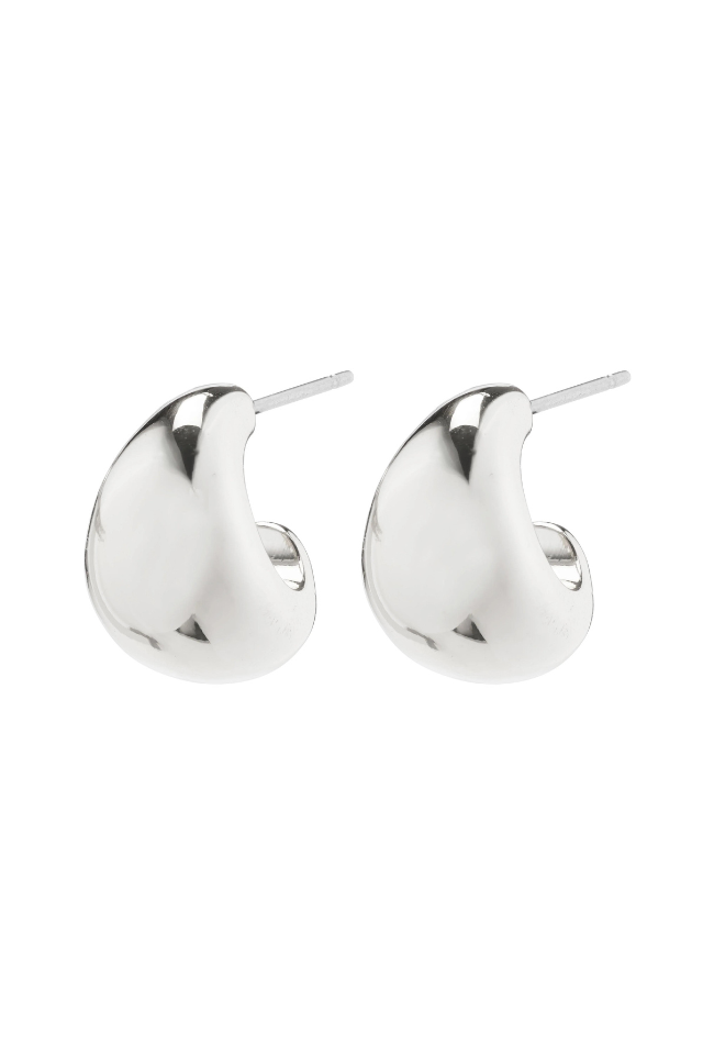 Alexane Recycled Chunky Mini Hoops - Silver Plated