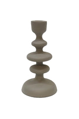 AOB1399 Le Forge Textured Candle Stick Off White 20cm