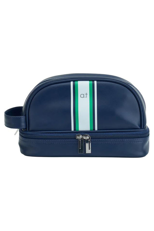 AT10ST Mens Stripe Toiletry Bag